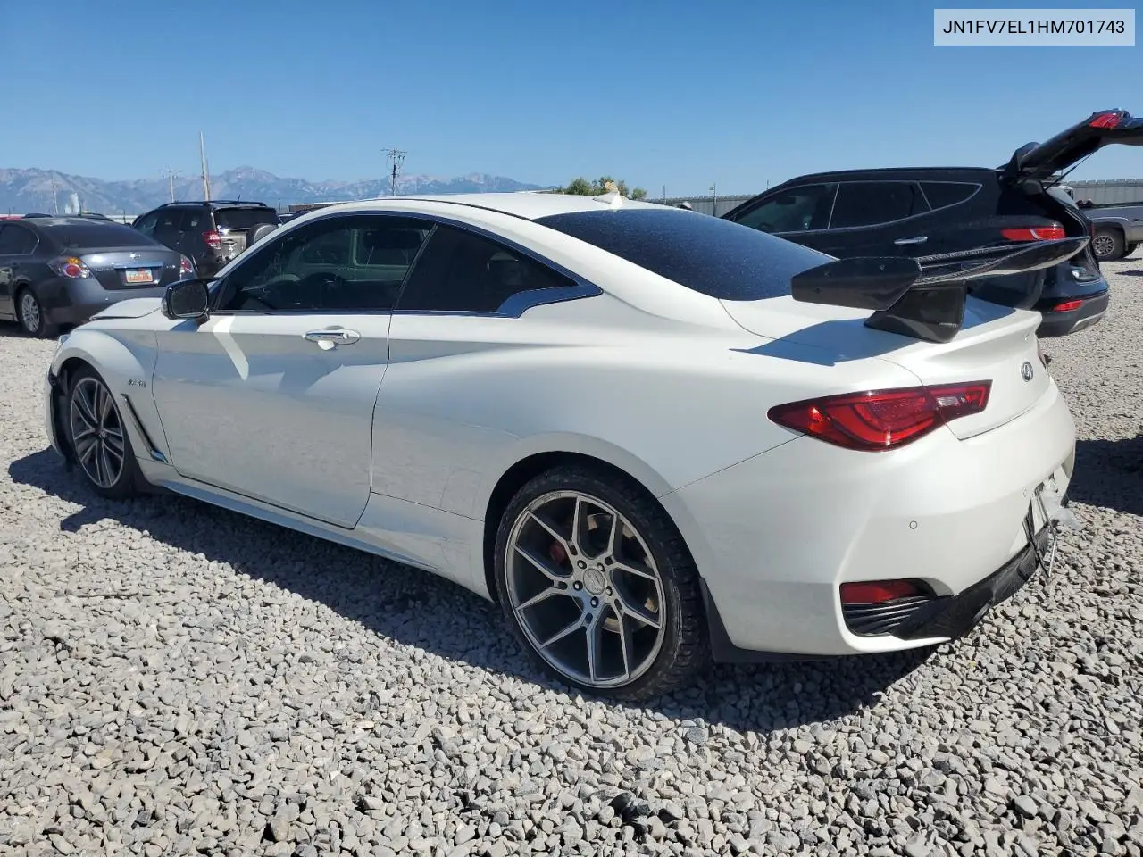 2017 Infiniti Q60 Red Sport 400 VIN: JN1FV7EL1HM701743 Lot: 64748245
