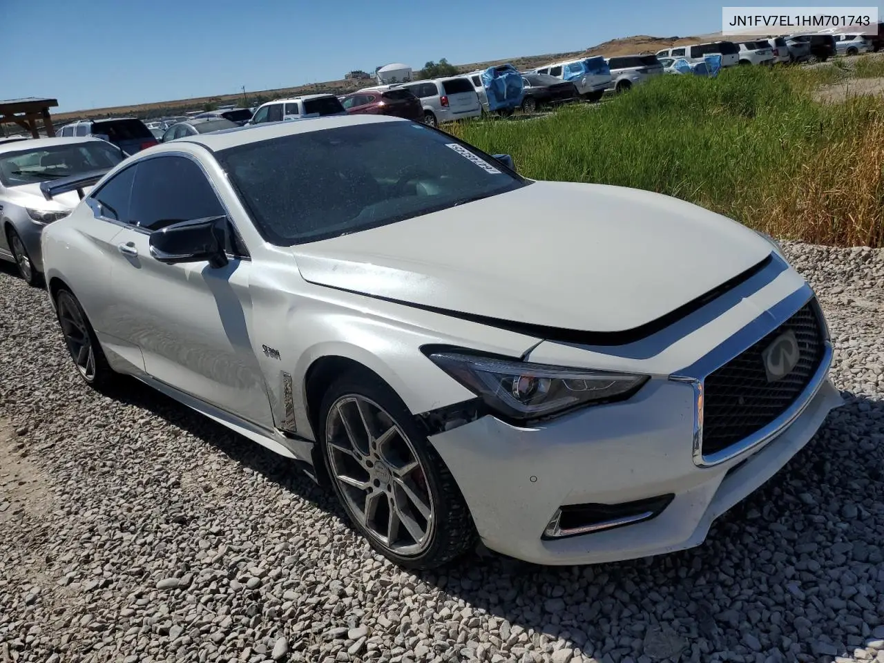 2017 Infiniti Q60 Red Sport 400 VIN: JN1FV7EL1HM701743 Lot: 64748245