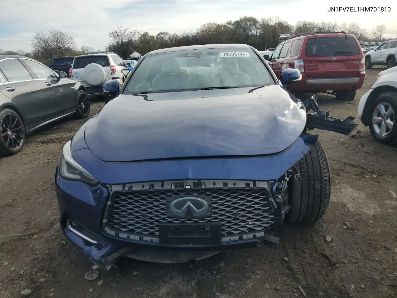 2017 Infiniti Q60 Red Sport 400 VIN: JN1FV7EL1HM701810 Lot: 78505104