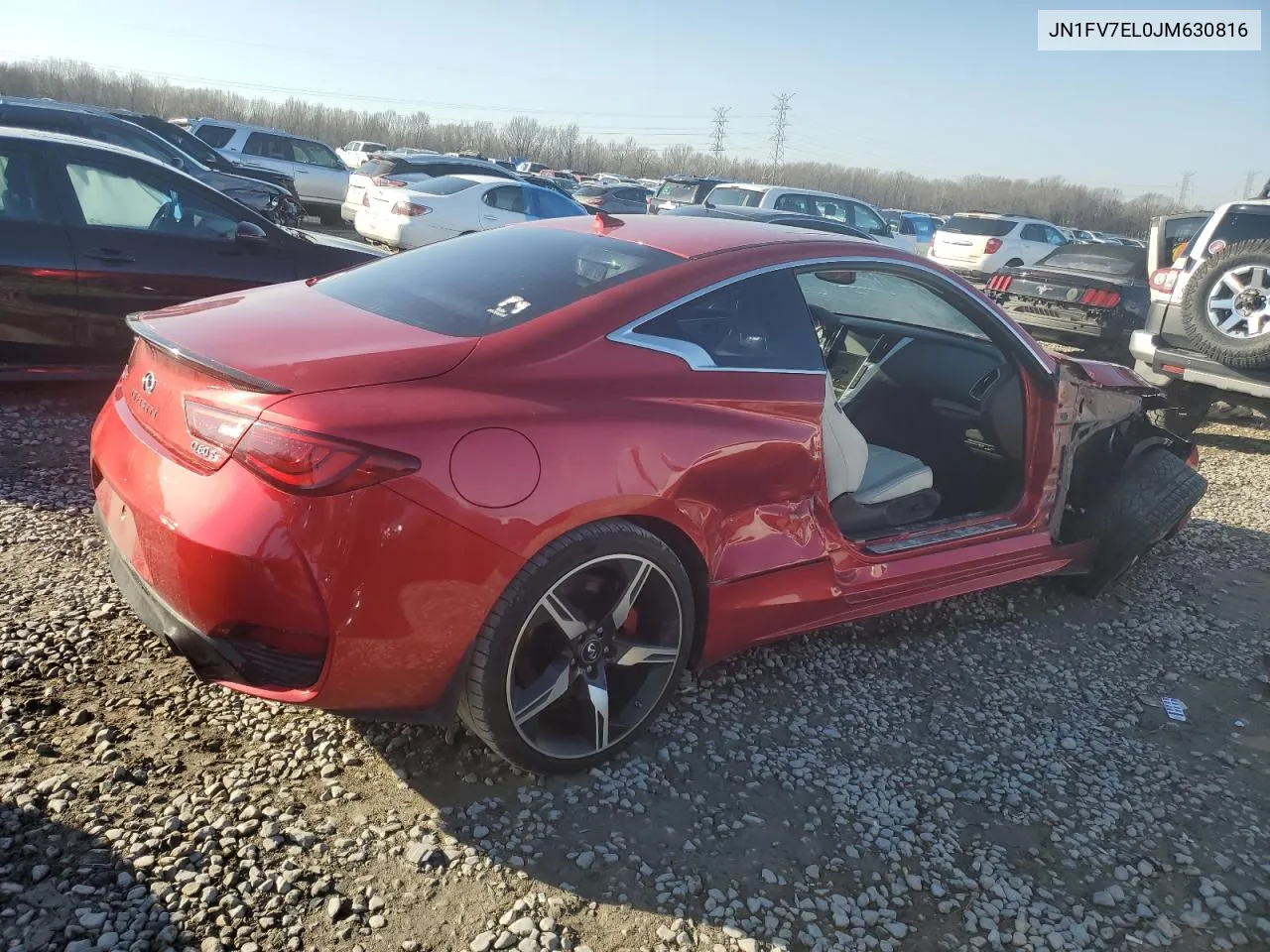 2018 Infiniti Q60 Red Sport 400 VIN: JN1FV7EL0JM630816 Lot: 42331135