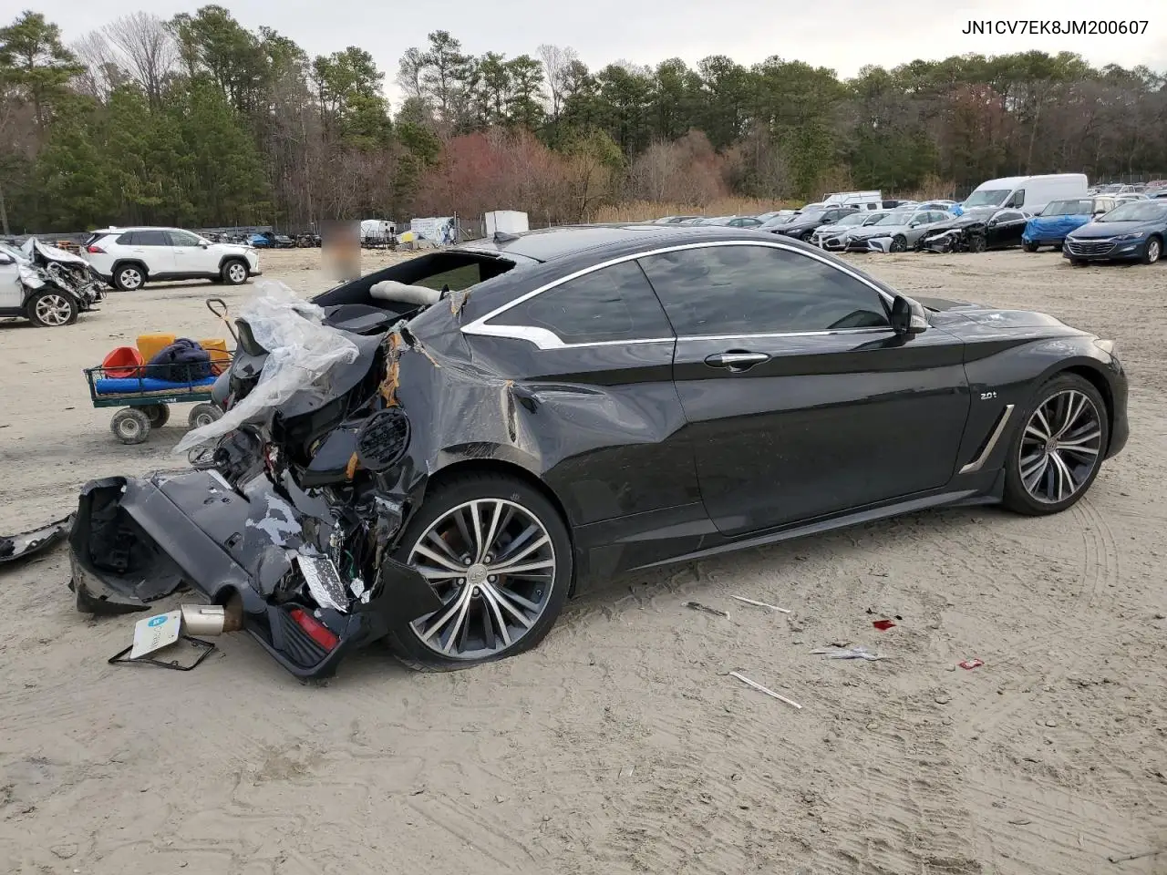 2018 Infiniti Q60 Pure VIN: JN1CV7EK8JM200607 Lot: 49883495