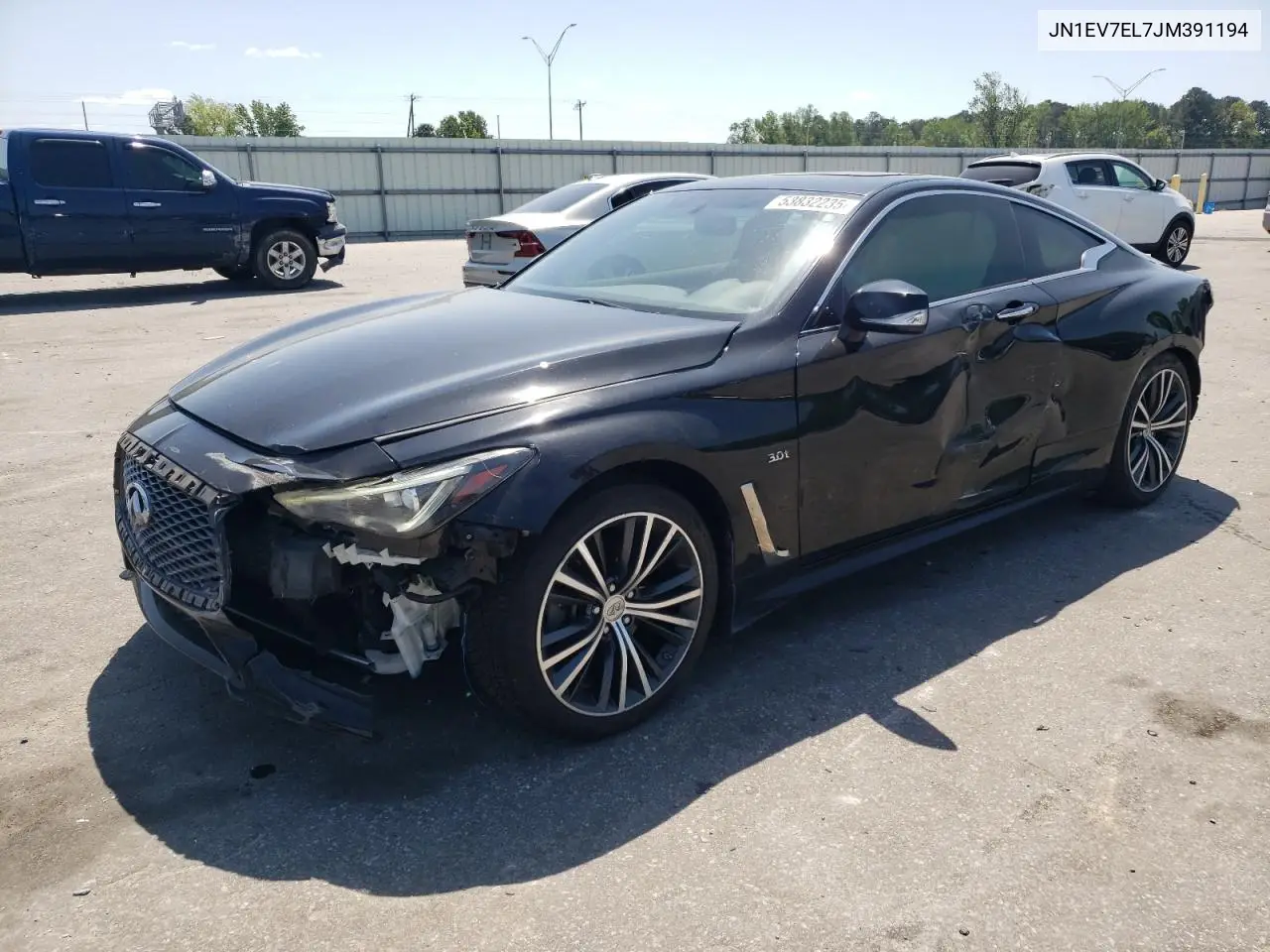 2018 Infiniti Q60 Luxe 300 VIN: JN1EV7EL7JM391194 Lot: 53832235