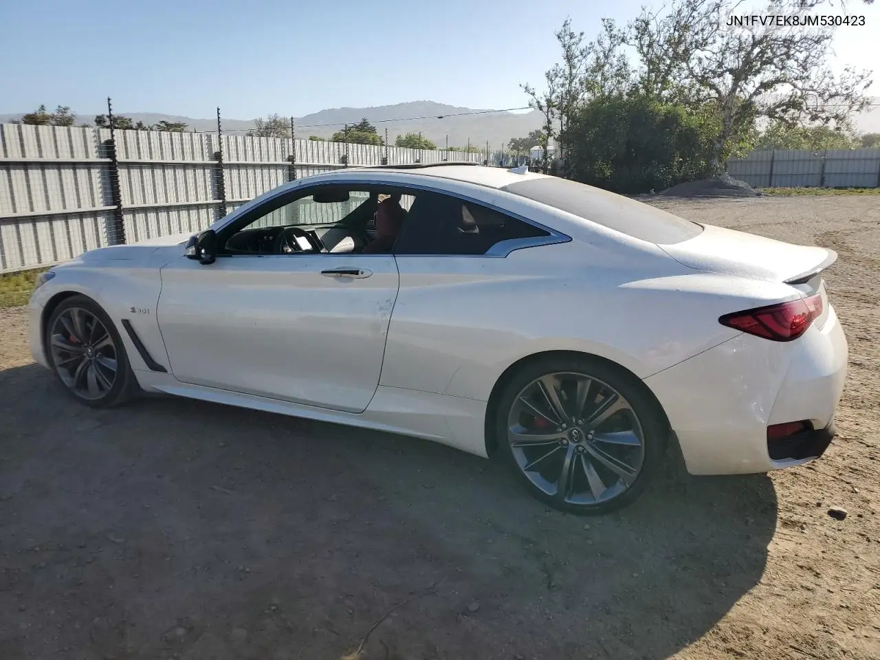 2018 Infiniti Q60 Red Sport 400 VIN: JN1FV7EK8JM530423 Lot: 55517235