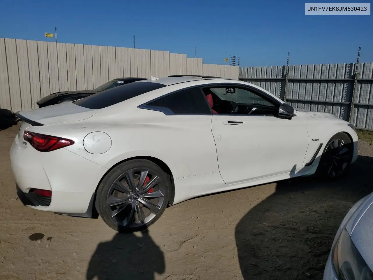 2018 Infiniti Q60 Red Sport 400 VIN: JN1FV7EK8JM530423 Lot: 55517235