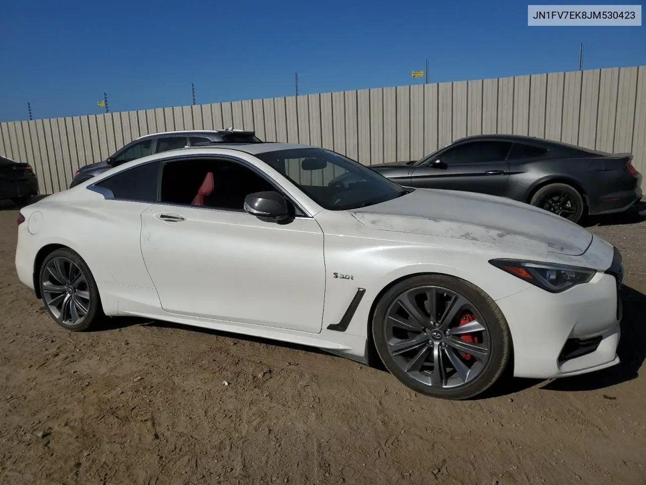 2018 Infiniti Q60 Red Sport 400 VIN: JN1FV7EK8JM530423 Lot: 55517235