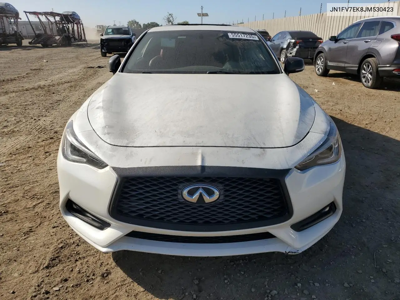2018 Infiniti Q60 Red Sport 400 VIN: JN1FV7EK8JM530423 Lot: 55517235