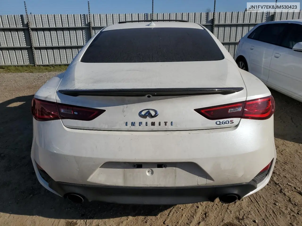 2018 Infiniti Q60 Red Sport 400 VIN: JN1FV7EK8JM530423 Lot: 55517235