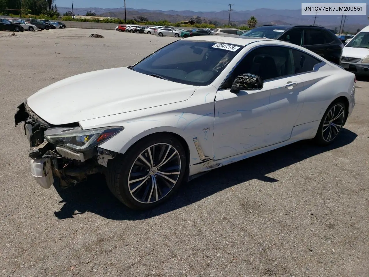 2018 Infiniti Q60 Pure VIN: JN1CV7EK7JM200551 Lot: 63847275