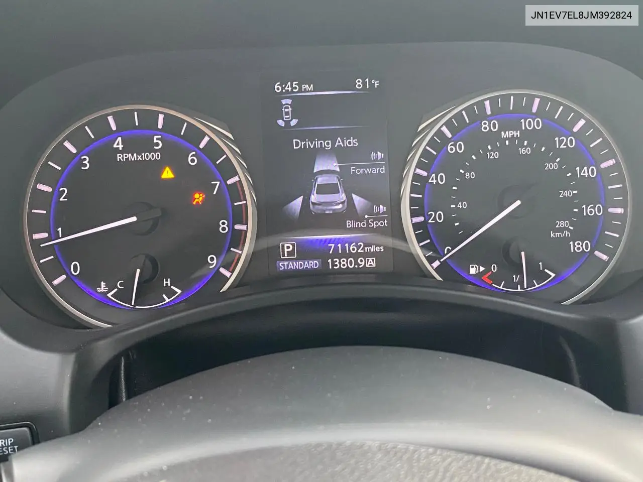 2018 Infiniti Q60 Luxe 300 VIN: JN1EV7EL8JM392824 Lot: 63905525