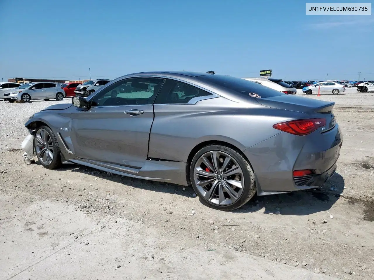2018 Infiniti Q60 Red Sport 400 VIN: JN1FV7EL0JM630735 Lot: 63908665