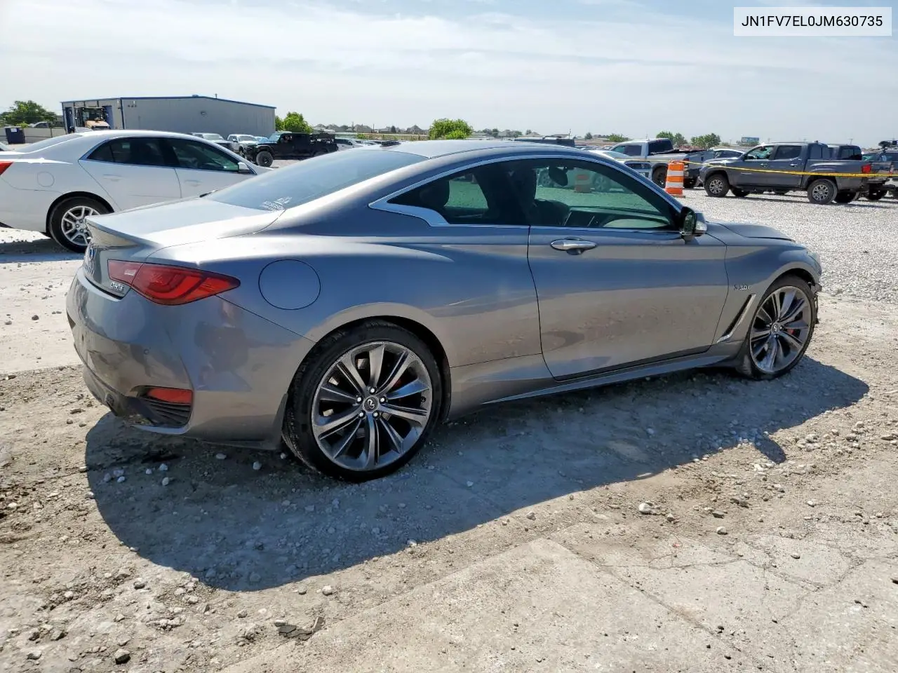 2018 Infiniti Q60 Red Sport 400 VIN: JN1FV7EL0JM630735 Lot: 63908665