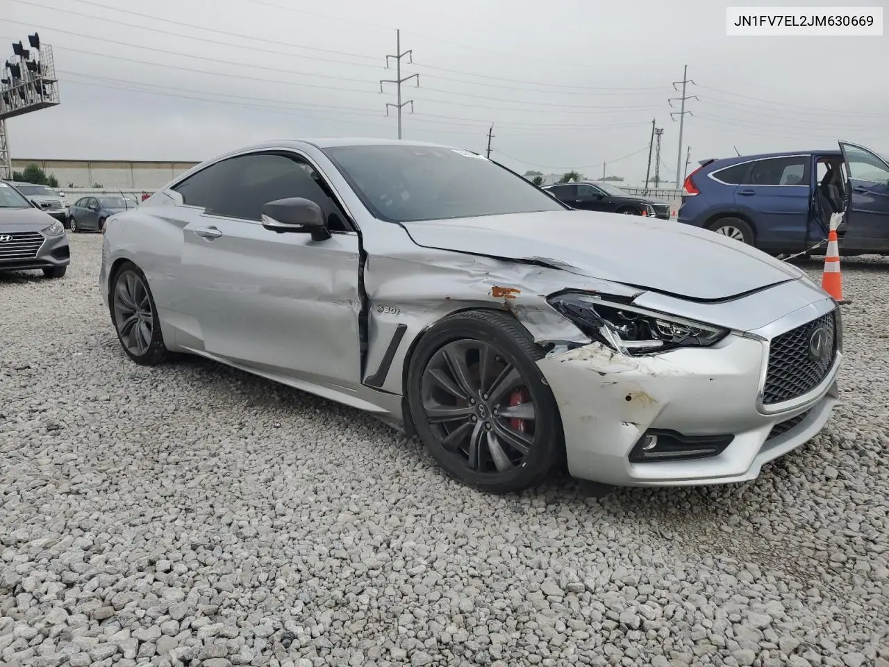 2018 Infiniti Q60 Red Sport 400 VIN: JN1FV7EL2JM630669 Lot: 64056345