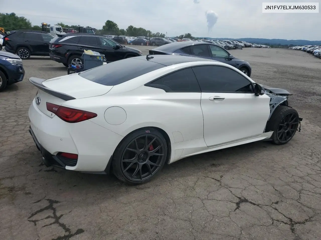 2018 Infiniti Q60 Red Sport 400 VIN: JN1FV7ELXJM630533 Lot: 64106665
