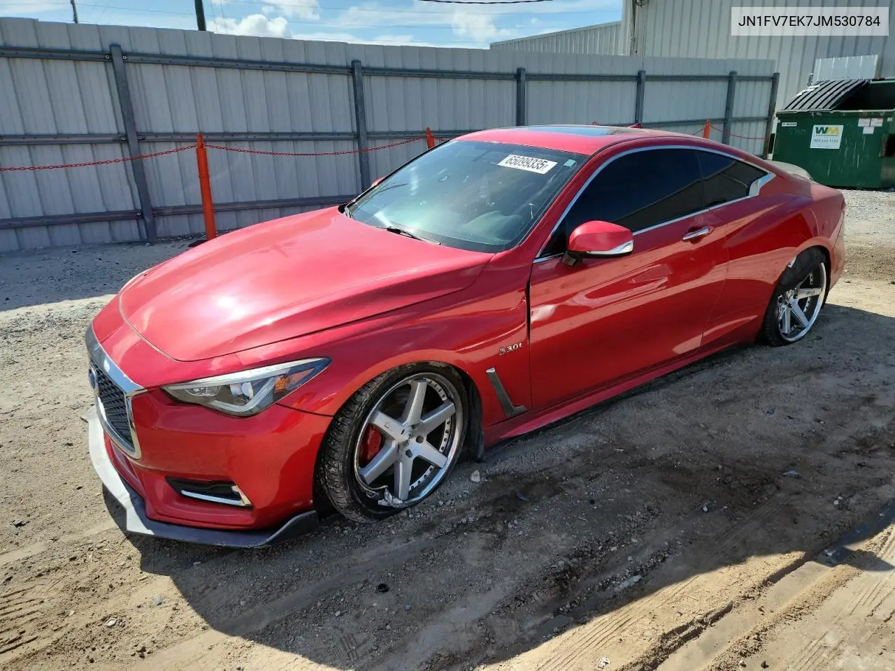 2018 Infiniti Q60 Red Sport 400 VIN: JN1FV7EK7JM530784 Lot: 65099335
