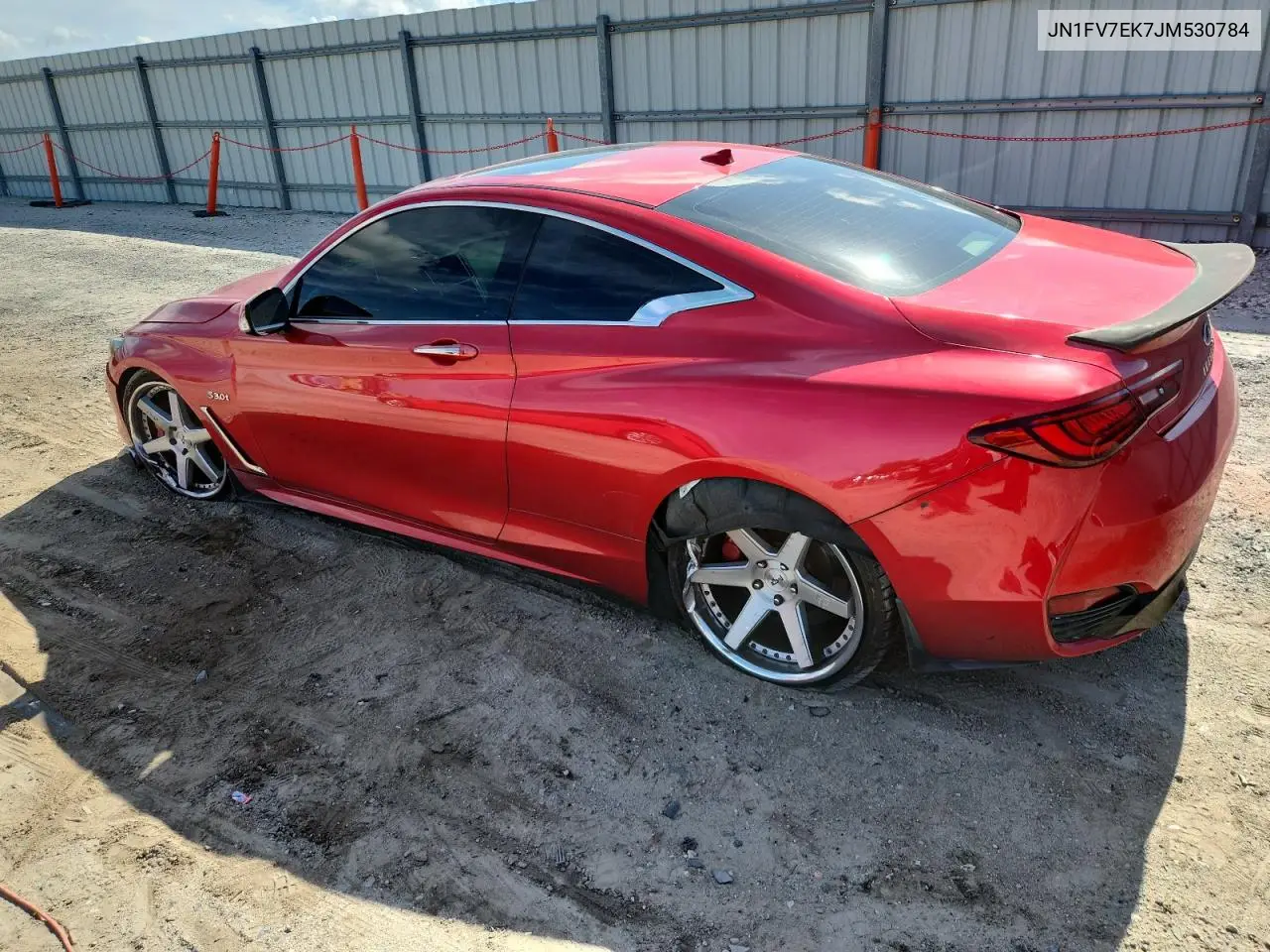 2018 Infiniti Q60 Red Sport 400 VIN: JN1FV7EK7JM530784 Lot: 65099335