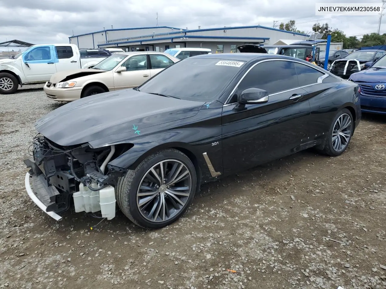2019 Infiniti Q60 Pure VIN: JN1EV7EK6KM230568 Lot: 55646995