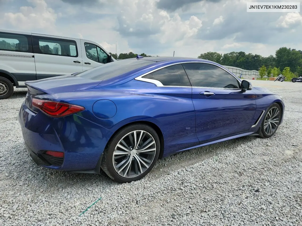 2019 Infiniti Q60 Pure VIN: JN1EV7EK1KM230283 Lot: 62482075