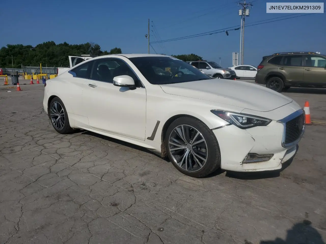 2019 Infiniti Q60 Pure VIN: JN1EV7EL0KM291309 Lot: 62583745