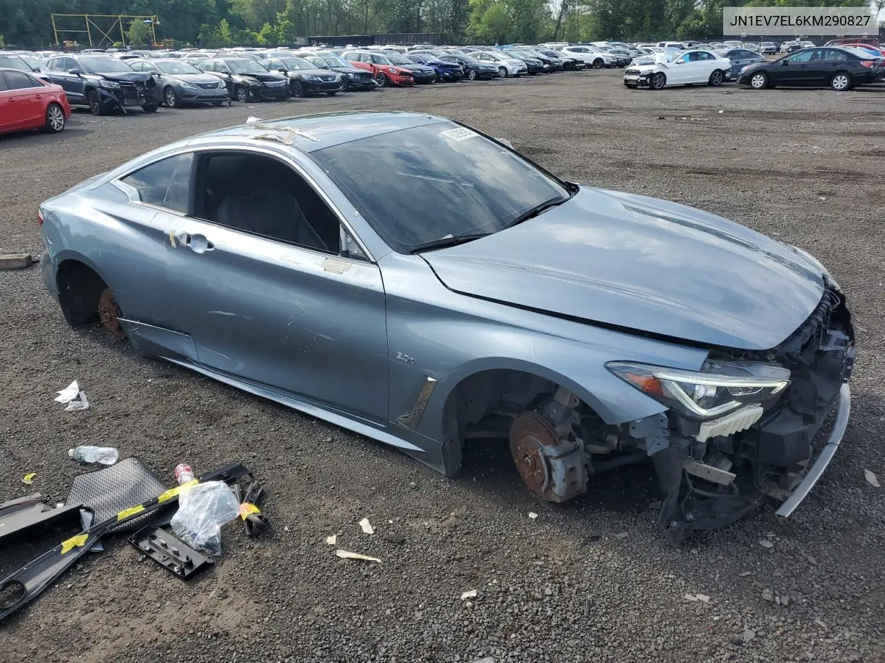 2019 Infiniti Q60 Pure VIN: JN1EV7EL6KM290827 Lot: 63299165