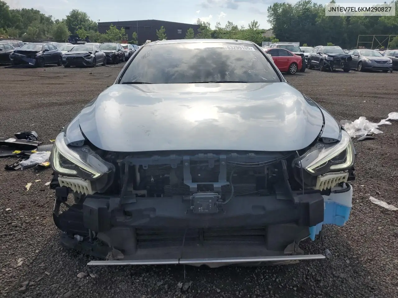 2019 Infiniti Q60 Pure VIN: JN1EV7EL6KM290827 Lot: 63299165