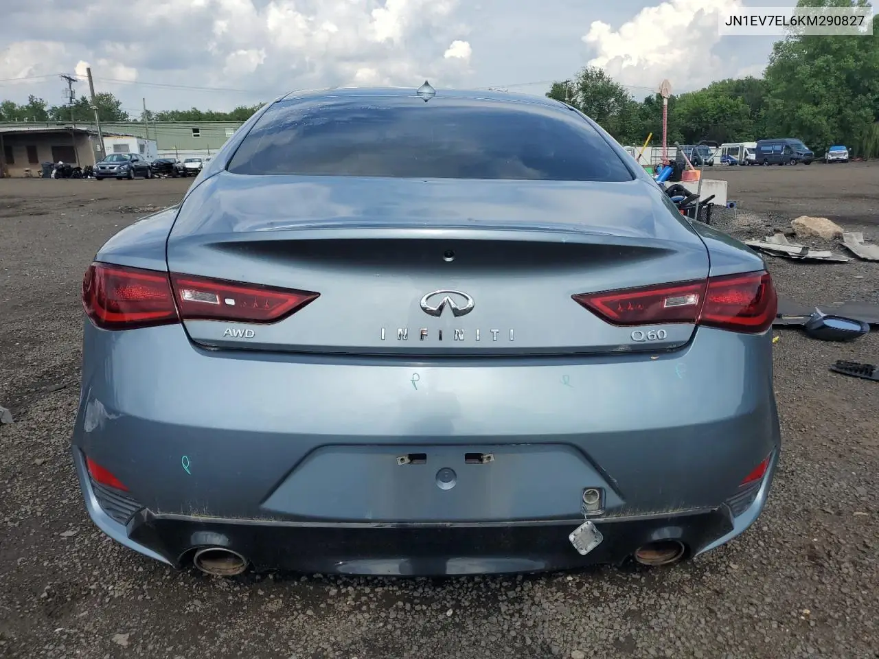 2019 Infiniti Q60 Pure VIN: JN1EV7EL6KM290827 Lot: 63299165