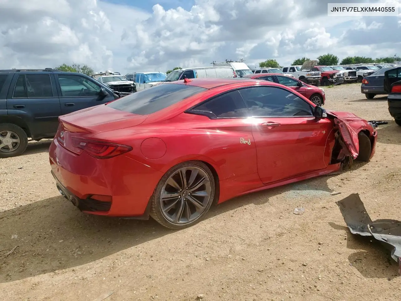 2019 Infiniti Q60 Red Sport 400 VIN: JN1FV7ELXKM440555 Lot: 63371305