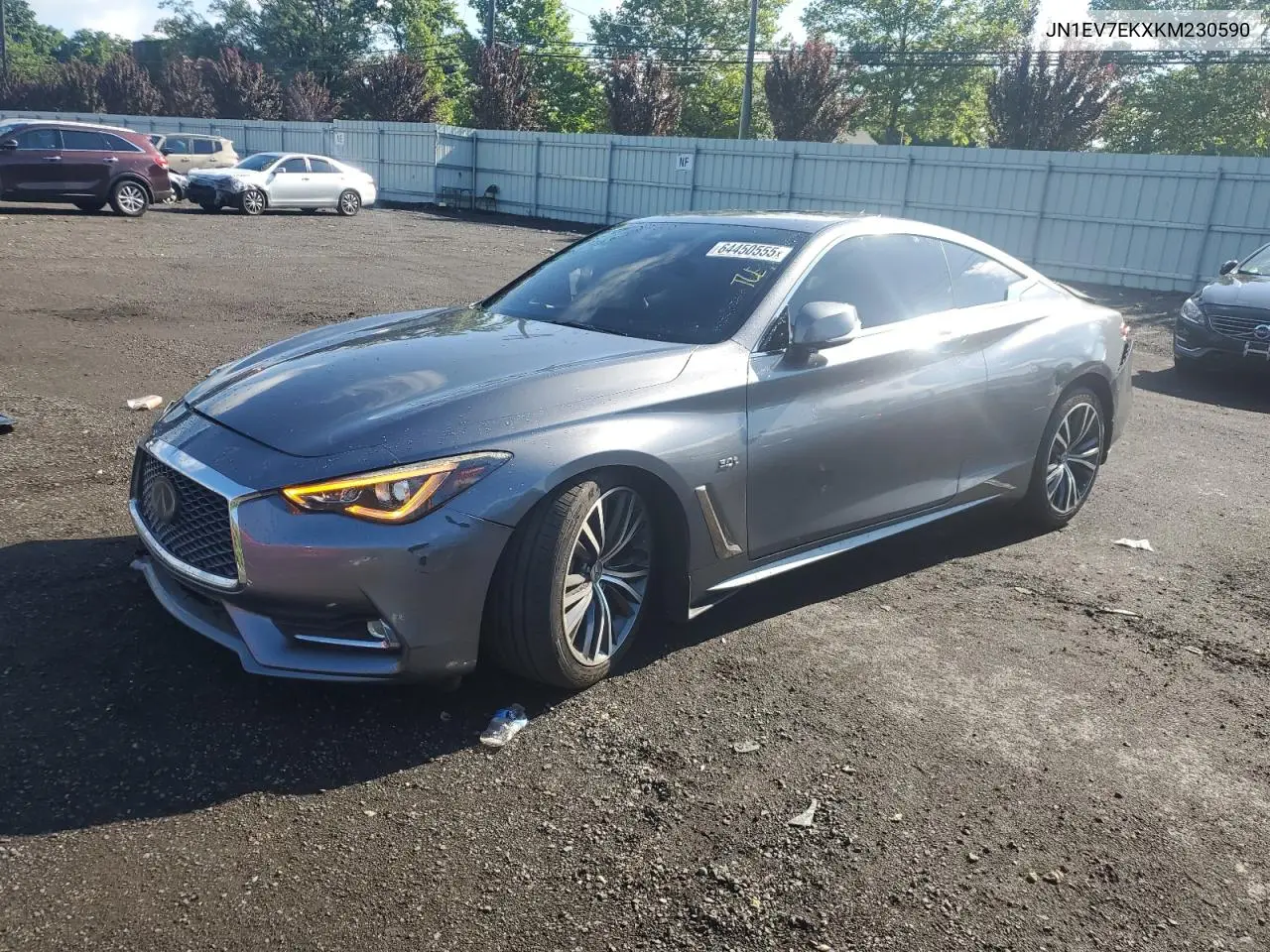 2019 Infiniti Q60 Pure VIN: JN1EV7EKXKM230590 Lot: 64450555