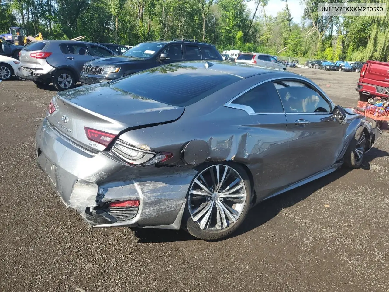 2019 Infiniti Q60 Pure VIN: JN1EV7EKXKM230590 Lot: 64450555