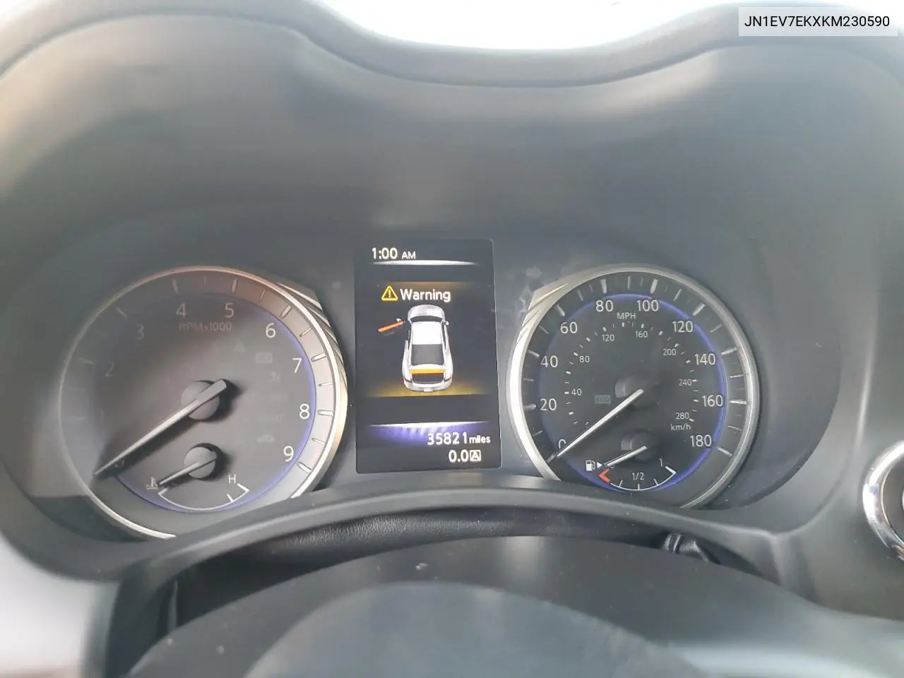 2019 Infiniti Q60 Pure VIN: JN1EV7EKXKM230590 Lot: 64450555
