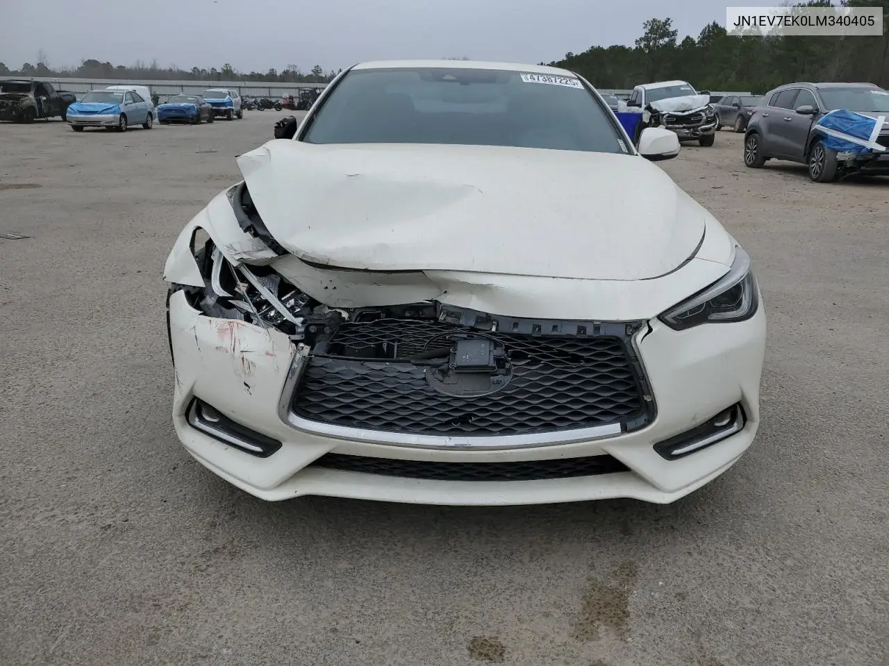 2020 Infiniti Q60 Pure VIN: JN1EV7EK0LM340405 Lot: 47387225