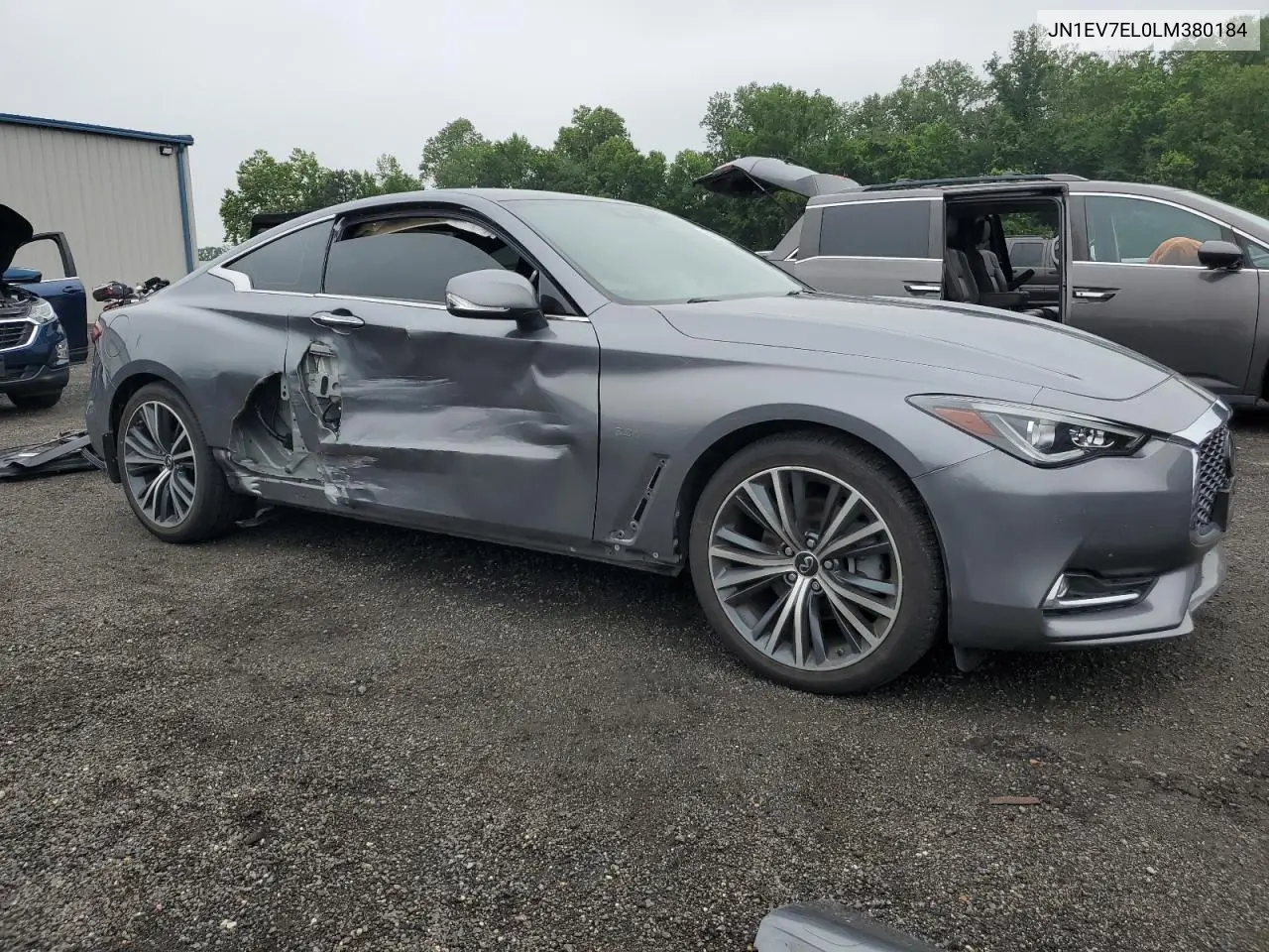 2020 Infiniti Q60 Pure VIN: JN1EV7EL0LM380184 Lot: 60270265