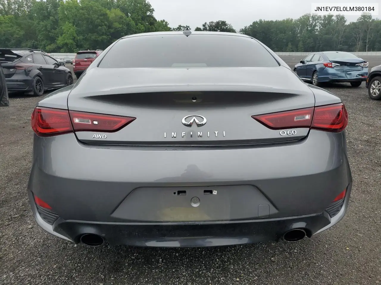2020 Infiniti Q60 Pure VIN: JN1EV7EL0LM380184 Lot: 60270265