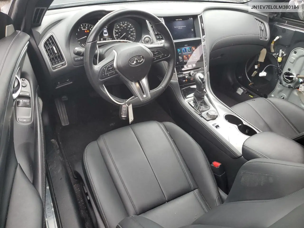 2020 Infiniti Q60 Pure VIN: JN1EV7EL0LM380184 Lot: 60270265