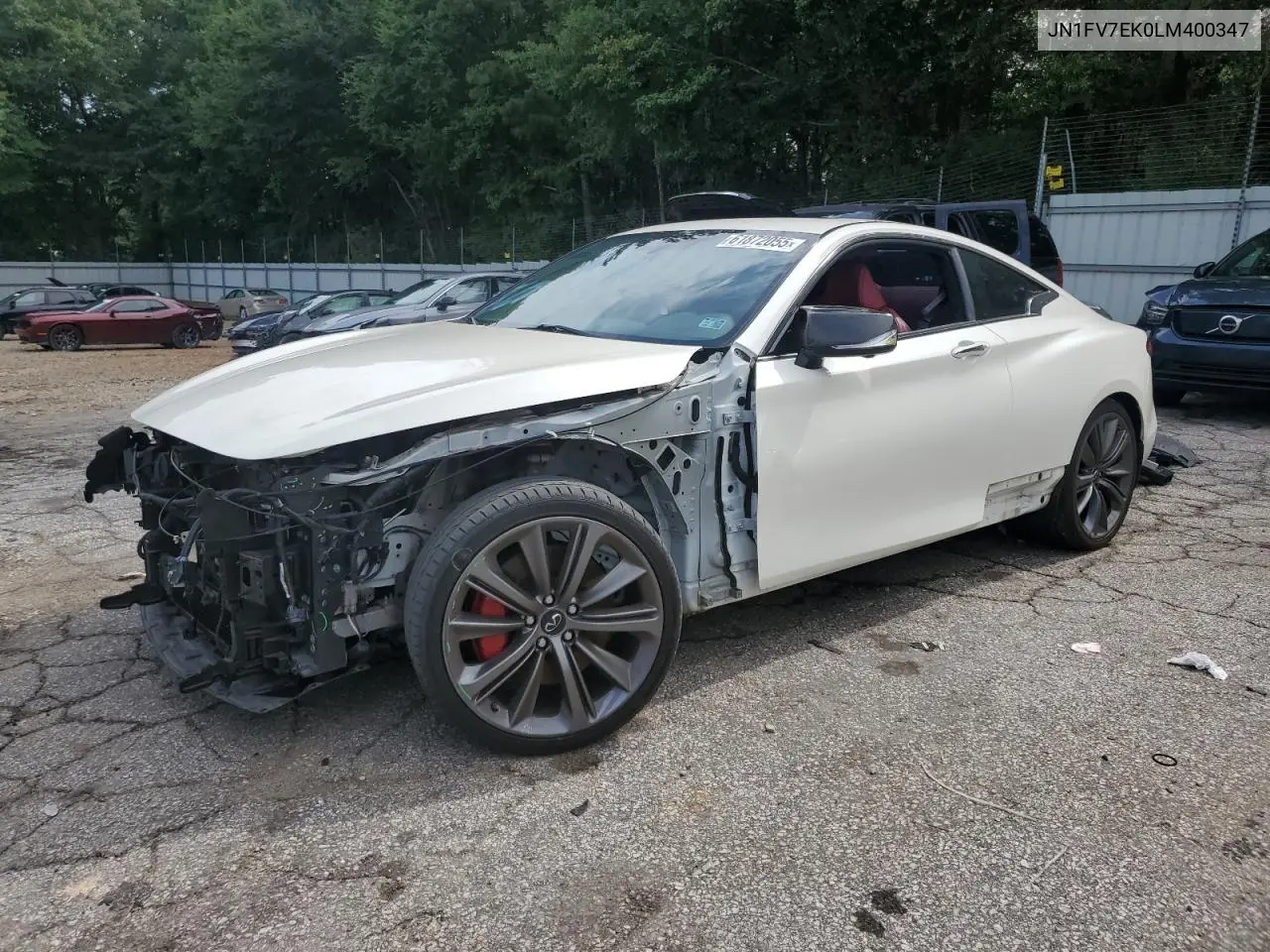 2020 Infiniti Q60 Red Sport 400 VIN: JN1FV7EK0LM400347 Lot: 61872055