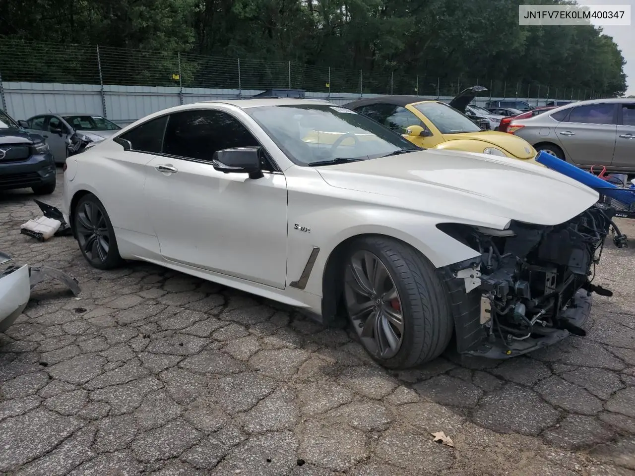 2020 Infiniti Q60 Red Sport 400 VIN: JN1FV7EK0LM400347 Lot: 61872055