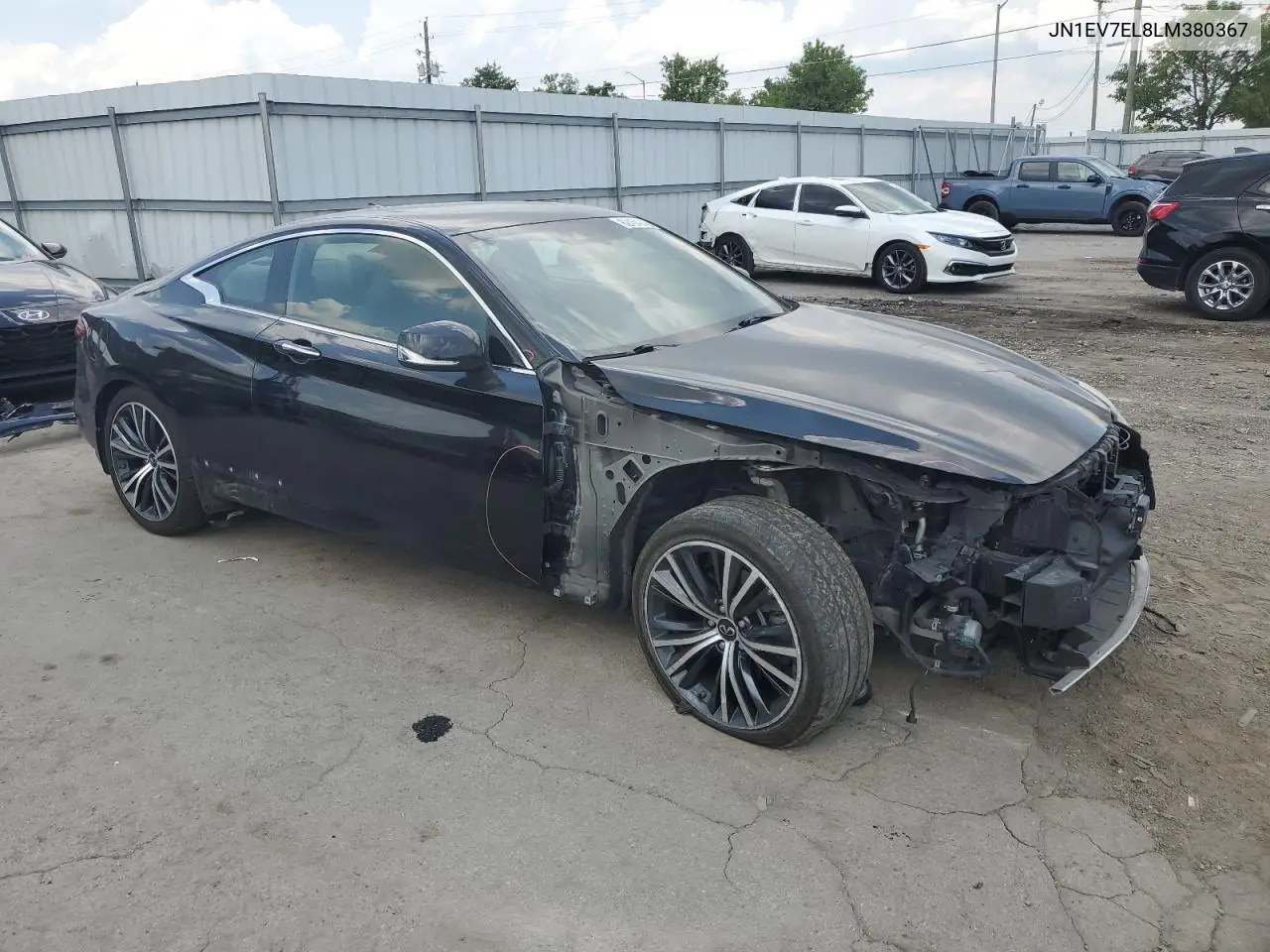 2020 Infiniti Q60 Pure VIN: JN1EV7EL8LM380367 Lot: 62454945