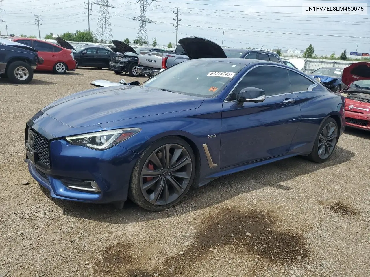 2020 Infiniti Q60 Red Sport 400 VIN: JN1FV7EL8LM460076 Lot: 64276745