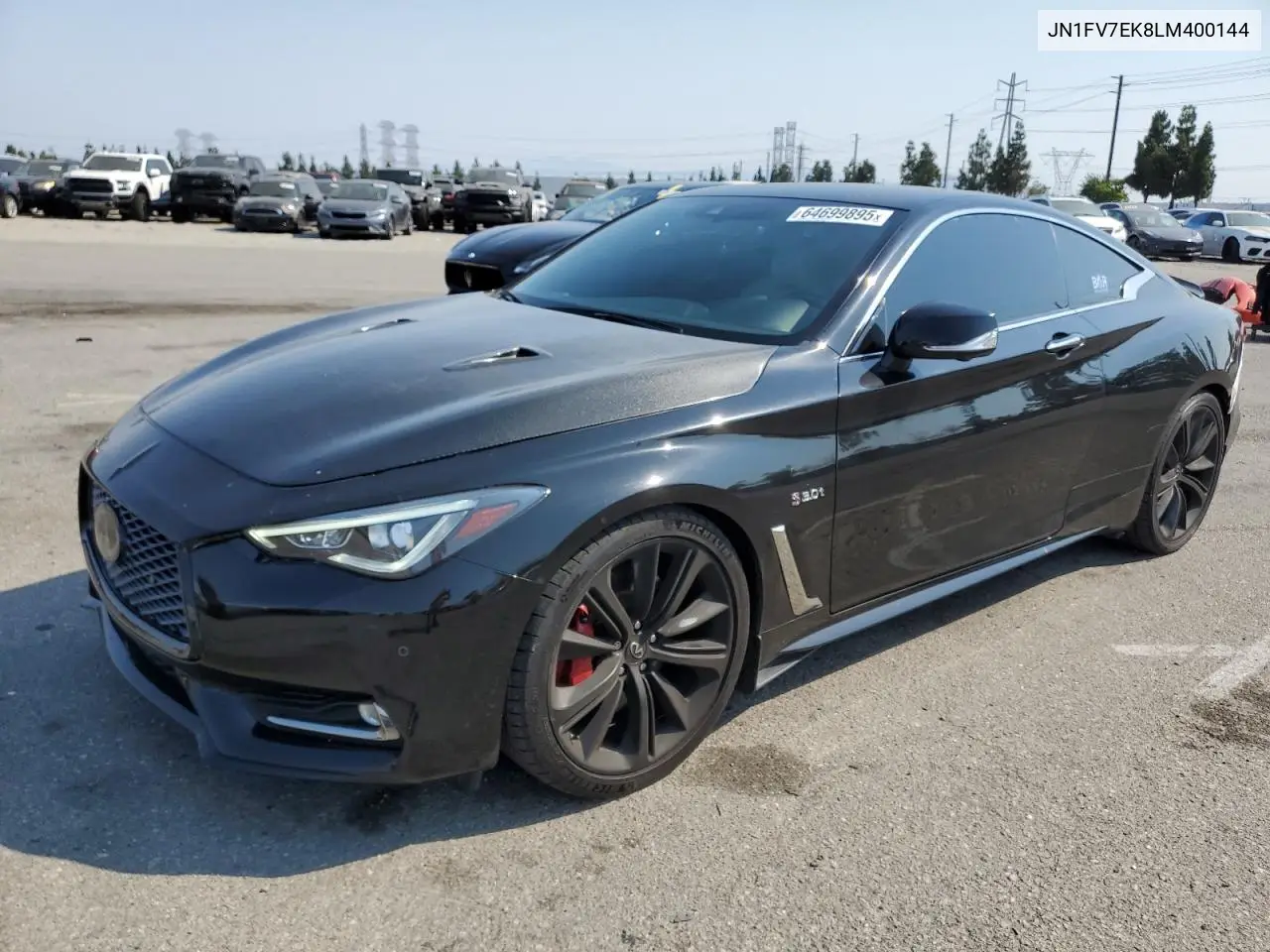 2020 Infiniti Q60 Red Sport 400 VIN: JN1FV7EK8LM400144 Lot: 64699895