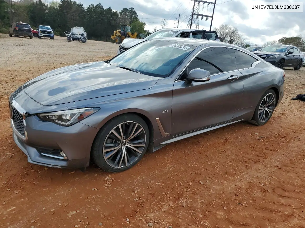 2020 Infiniti Q60 Pure VIN: JN1EV7EL3LM380387 Lot: 68202014