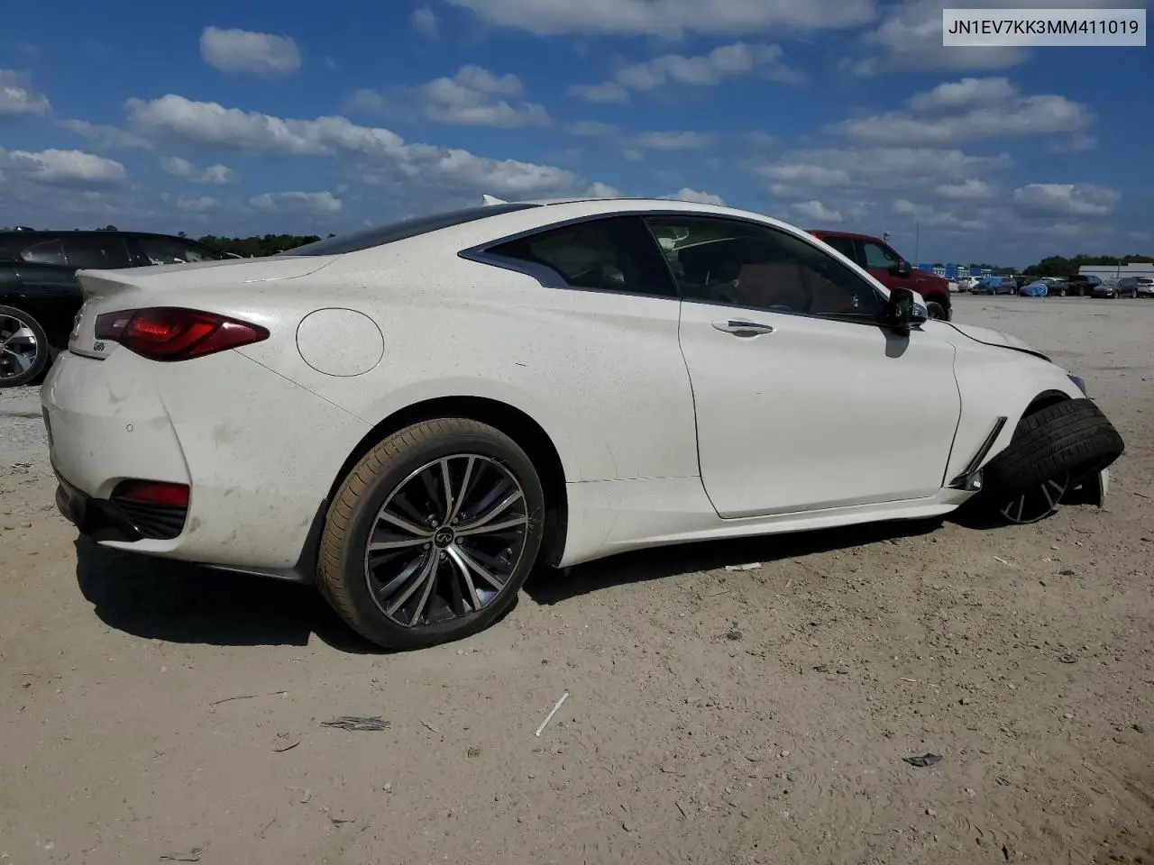 2021 Infiniti Q60 Luxe VIN: JN1EV7KK3MM411019 Lot: 55130715