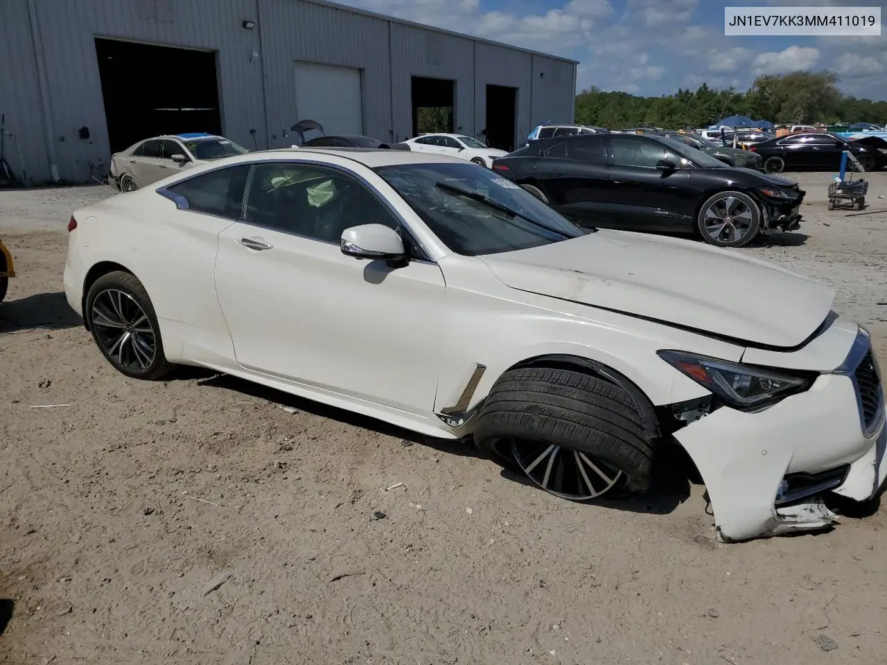 2021 Infiniti Q60 Luxe VIN: JN1EV7KK3MM411019 Lot: 55130715