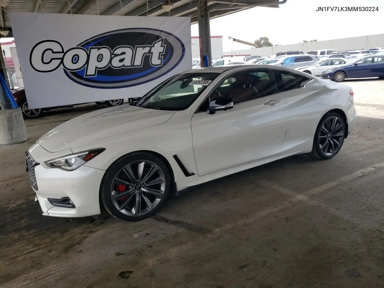 2021 Infiniti Q60 Red Sport 400 VIN: JN1FV7LK3MM530224 Lot: 55362205