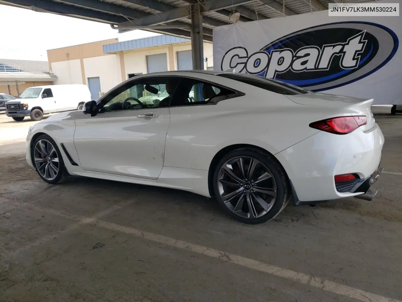 2021 Infiniti Q60 Red Sport 400 VIN: JN1FV7LK3MM530224 Lot: 55362205