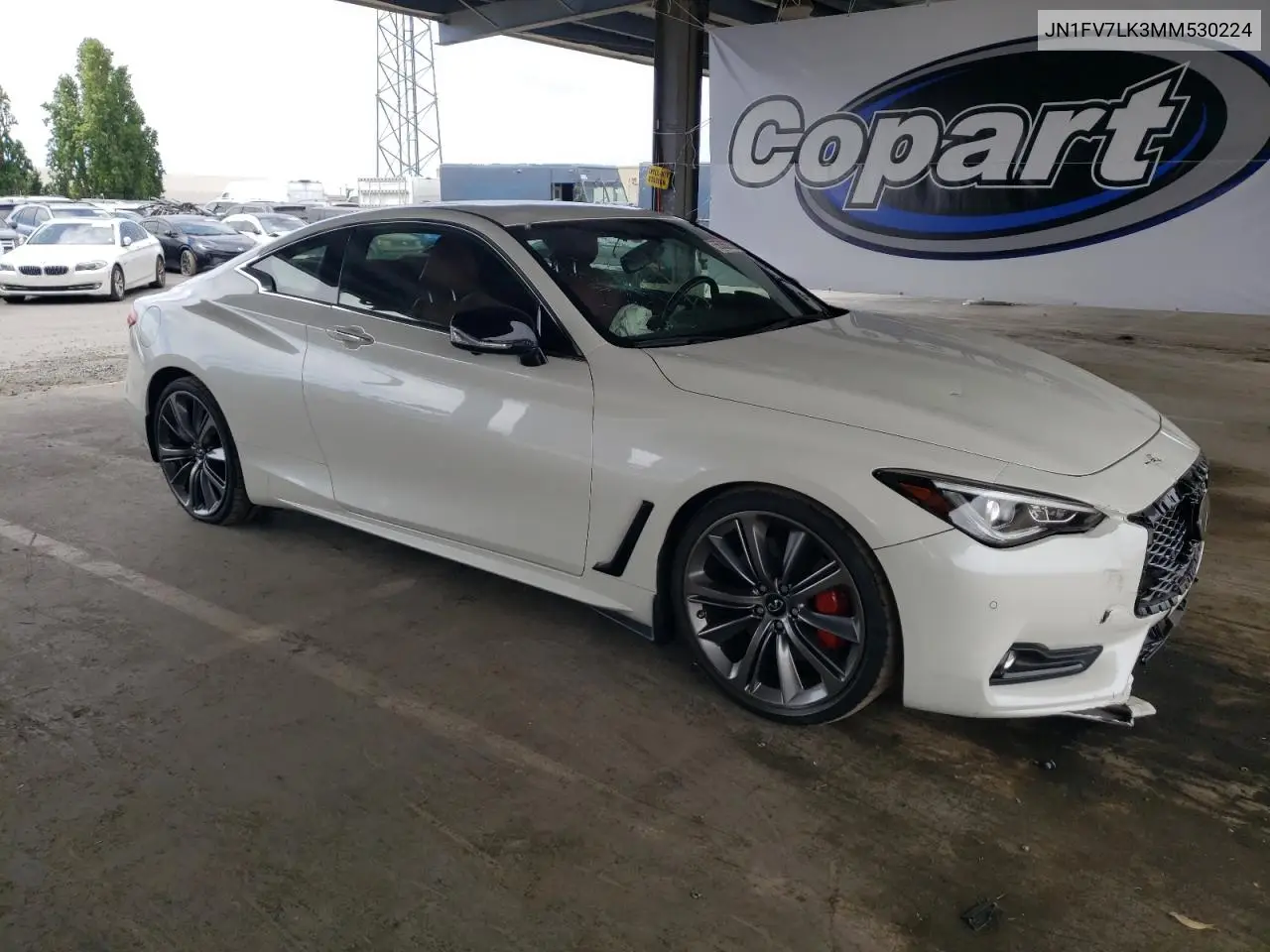 2021 Infiniti Q60 Red Sport 400 VIN: JN1FV7LK3MM530224 Lot: 55362205