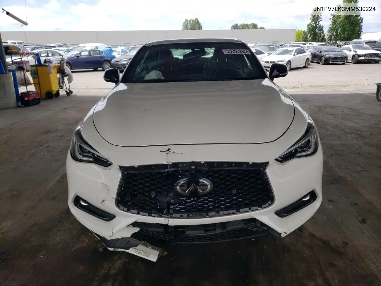 2021 Infiniti Q60 Red Sport 400 VIN: JN1FV7LK3MM530224 Lot: 55362205