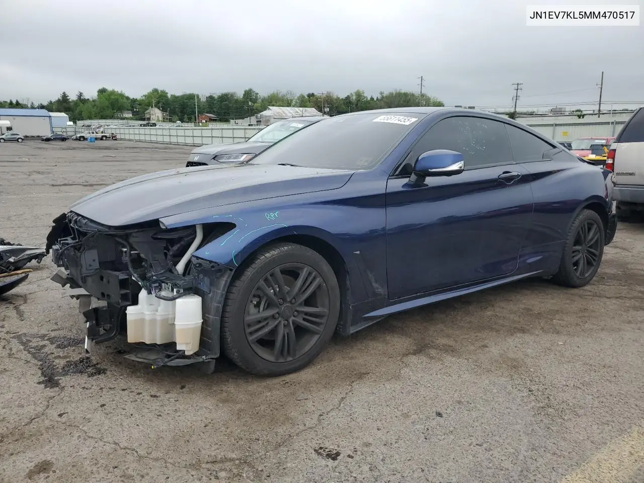2021 Infiniti Q60 Luxe VIN: JN1EV7KL5MM470517 Lot: 55611455