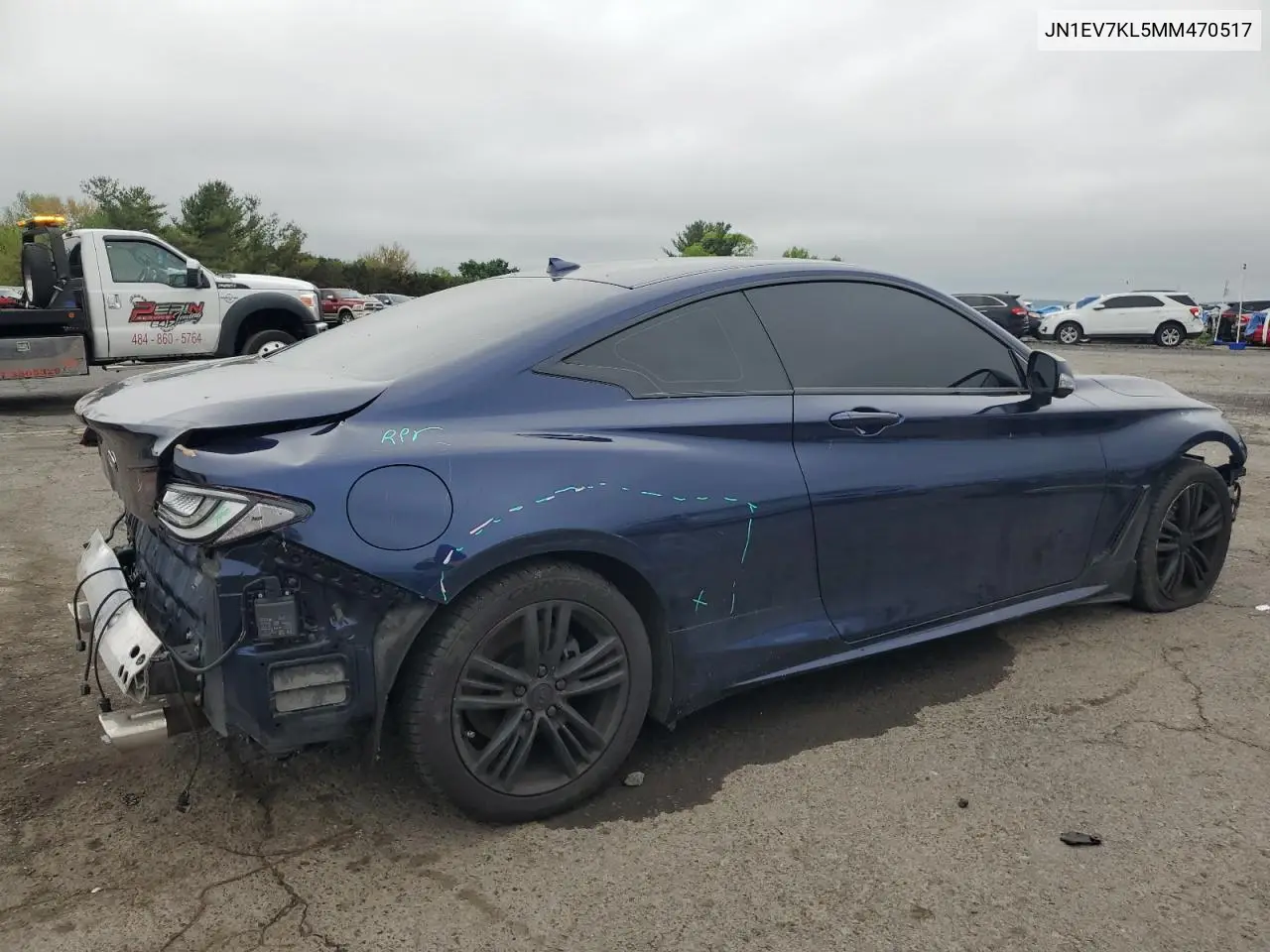 2021 Infiniti Q60 Luxe VIN: JN1EV7KL5MM470517 Lot: 55611455