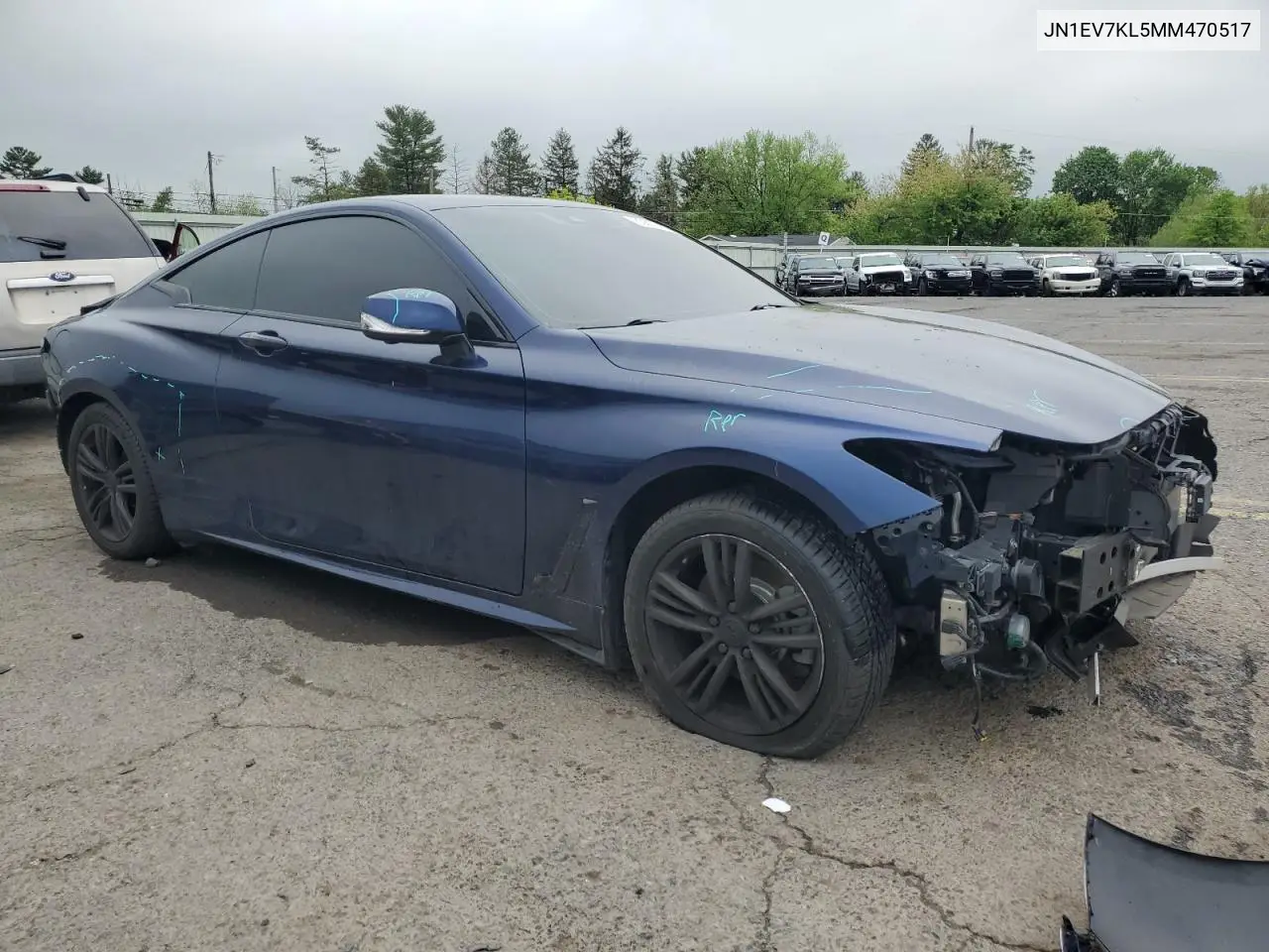 2021 Infiniti Q60 Luxe VIN: JN1EV7KL5MM470517 Lot: 55611455
