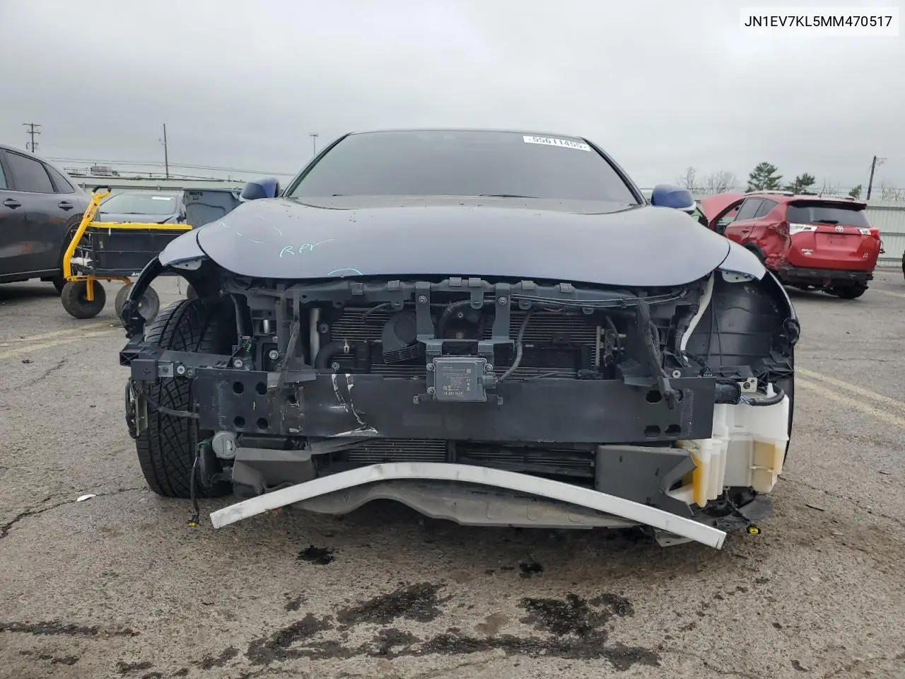 2021 Infiniti Q60 Luxe VIN: JN1EV7KL5MM470517 Lot: 55611455
