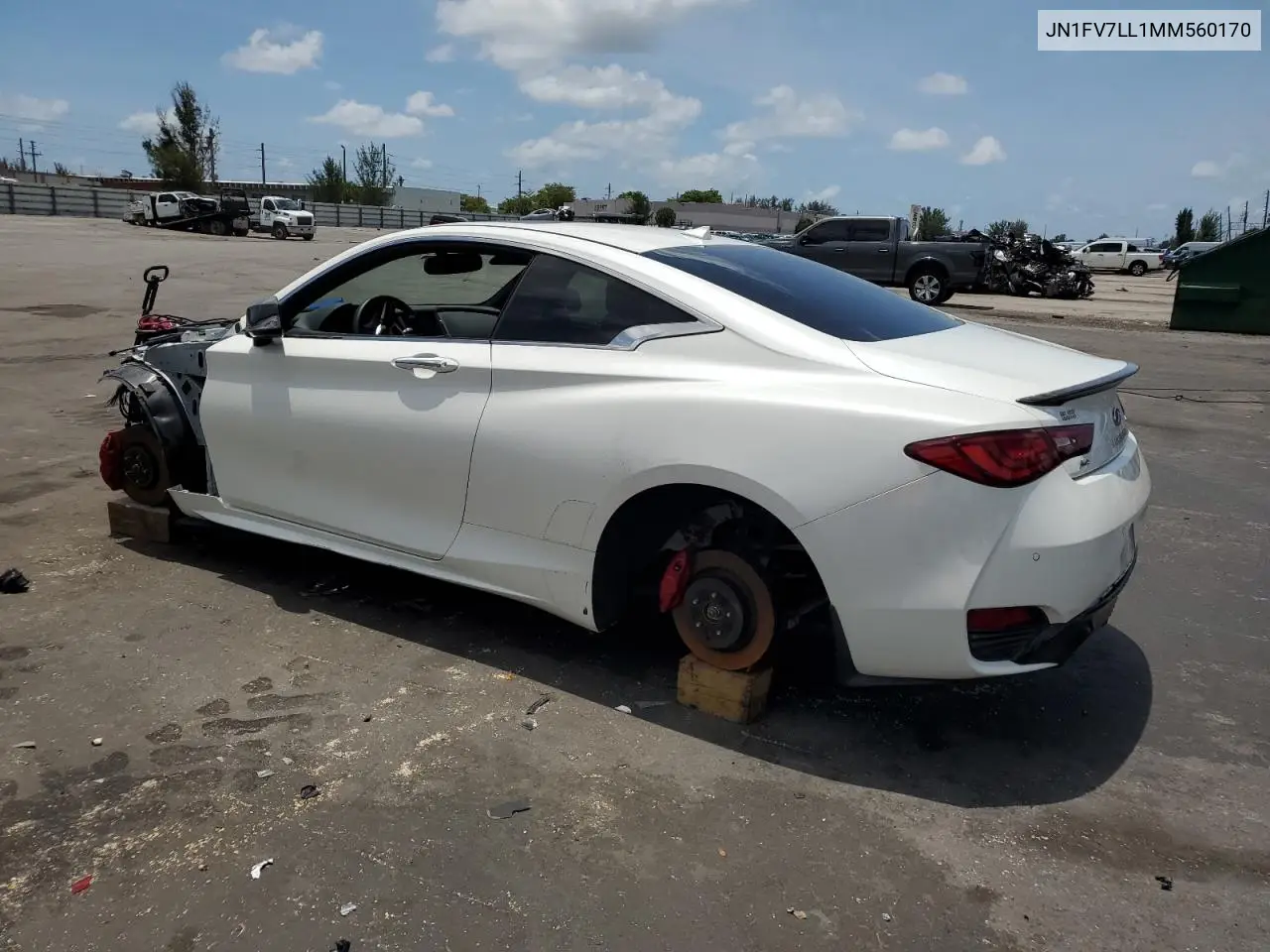 2021 Infiniti Q60 Red Sport 400 VIN: JN1FV7LL1MM560170 Lot: 58329605